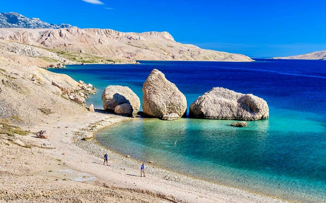 Beaches on the island of Pag